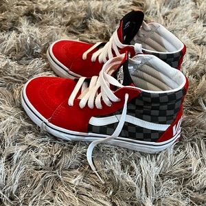 Vans Red, White, Grey and Black Checkered in Great Condition